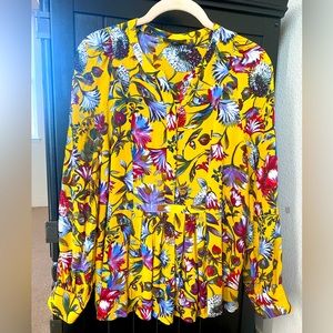 J. Crew 100% silk blouse tunic, size Small Tall